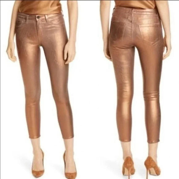 NWT L’Agence Margot Metallic HighRise Skinny Jeans - Picture 7 of 16